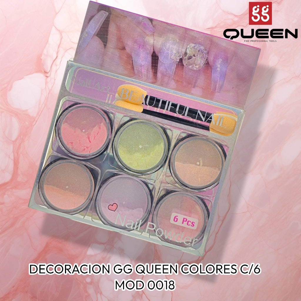 DECORACION GG QUEEN COLORES C/6 MOD 0018 PZ