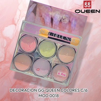 DECORACION GG QUEEN COLORES C/6 MOD 0018 PZ